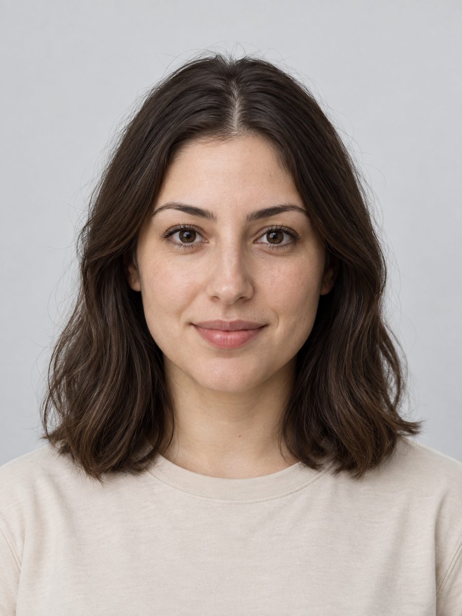 AI-generated fictional portraits — left reference